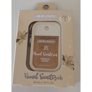 Sour Lemon Scented Hand Sanitizer Spray 1.35  Fl Oz Vanilla Scent NEW